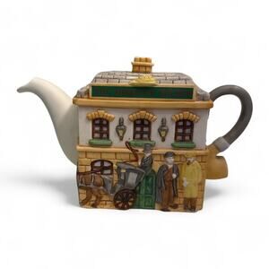 Vintage 1980s Limited Edition Christopher Wren Teapot, "The Sherlock Holmes" Pub